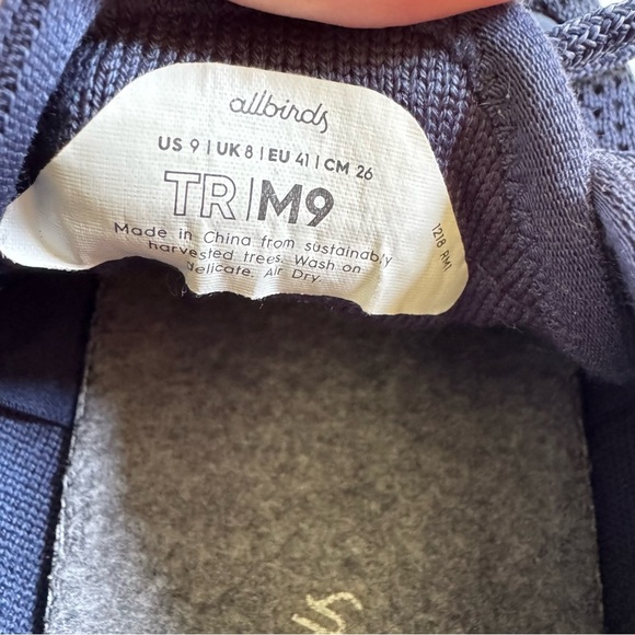 Allbirds Men’s Tree Runners Hazy Indigo Blizzard Sole Size 9 - Picture 10 of 11